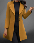 Luxurious Italian Wool Long Sleeve Coat