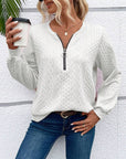 Casual long sleeve zipper sweatshirt