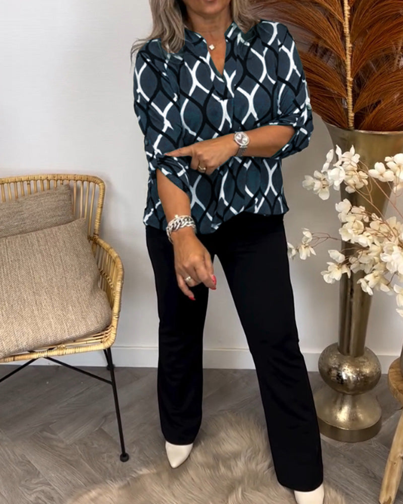 Casual Long-Sleeve Blouse