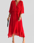 Gentle Tiered Ruffle Midi Dress