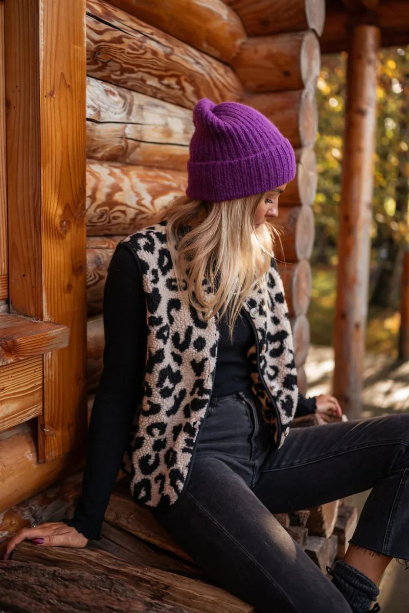 Leopard Pattern Vest Knitwear Fashion