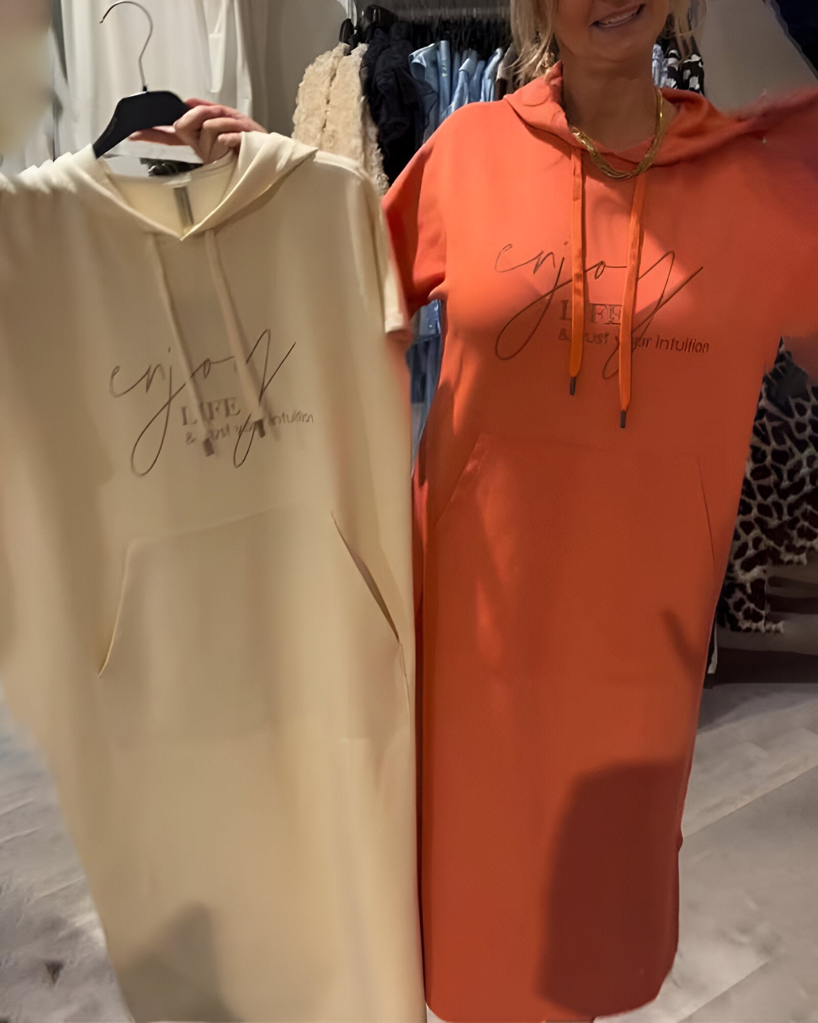 Relaxed Fit Pullover Hoodie Dress