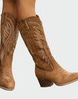 Fashion Embroidered Western Ankle Boots