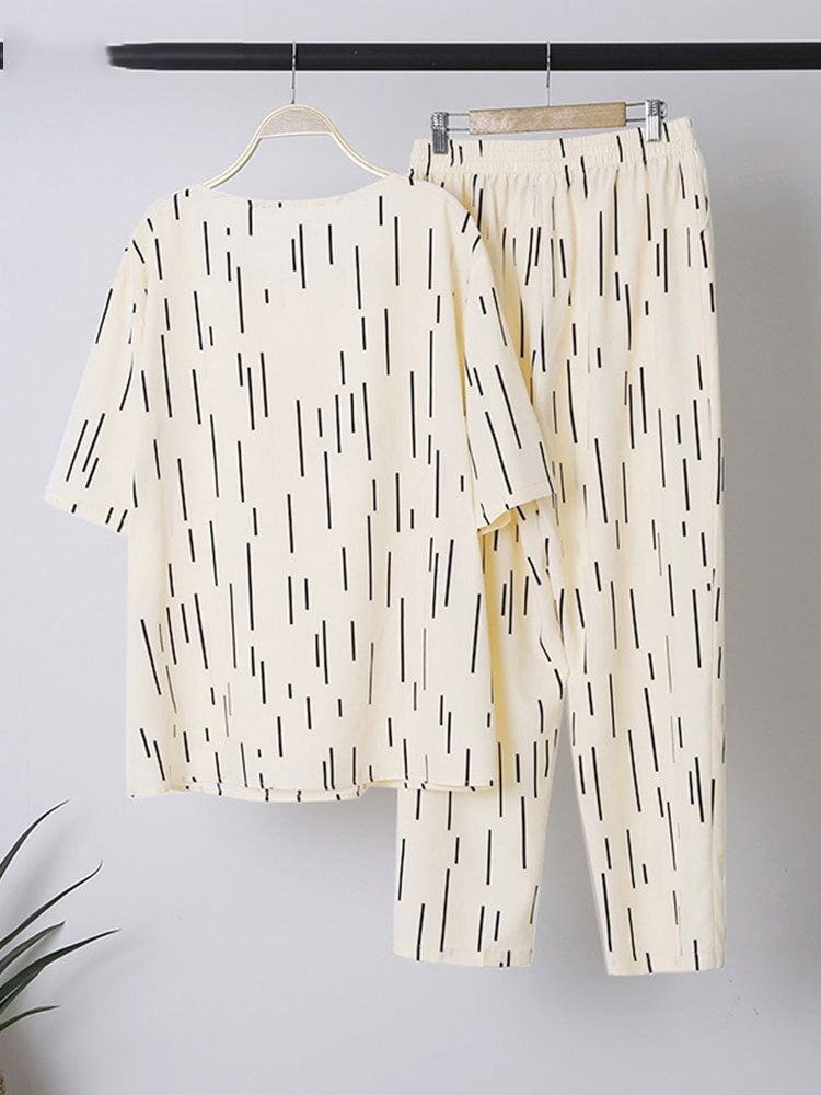 Casual Loose Pants Two-Piece Set