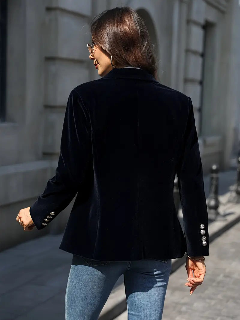 Elegant Velvet Blazer Jacket for Women