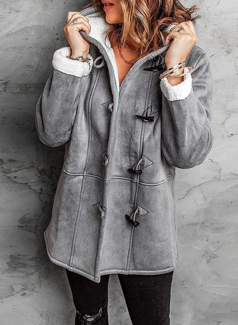 Warm Hooded Coat with Fleece Lining