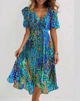 Relaxed Fit Boho Floral Midi Dress