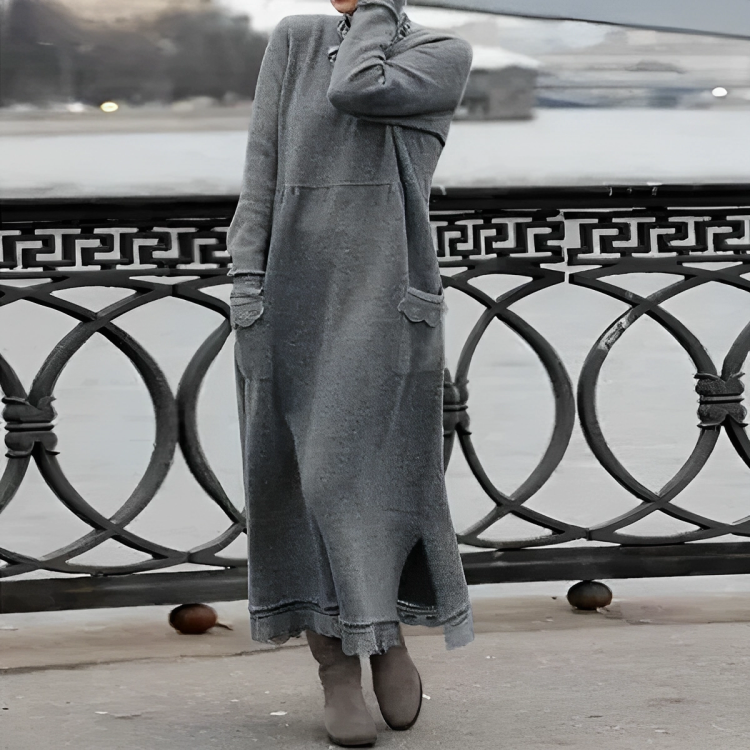 Soft Long-Sleeve Winter Dress
