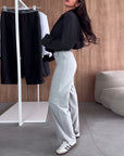 Straight-Leg Casual Pants