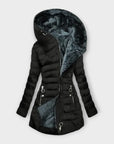 Asymmetrical Hooded Puffer Coat