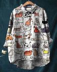 Uluru Graphic Shirt with Cat Illustration