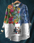Cute Chloe Dog Drawing Print T-Shirt