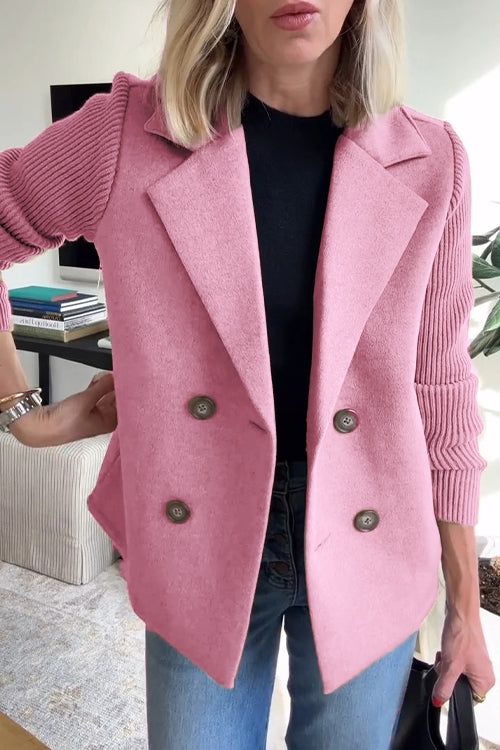 Chic Knit Sleeve Blazer