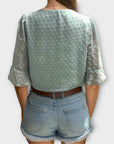 Blouse with Deep Neckline – Soft-Touch Statement Piece for Elegant Evenings or Weekend Styling