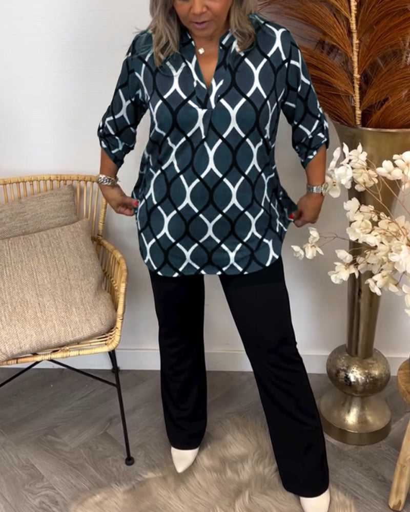 Casual Long-Sleeve Blouse