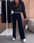 Straight-Leg Casual Pants
