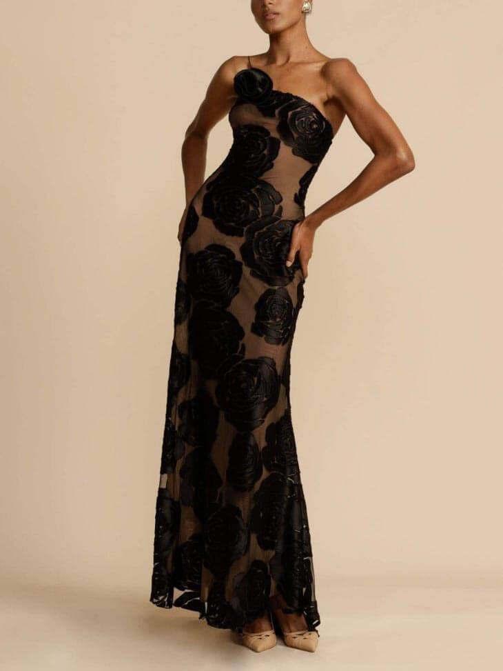 Maxi Dress With Floral Pattern