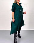 Solid color irregular casual dress