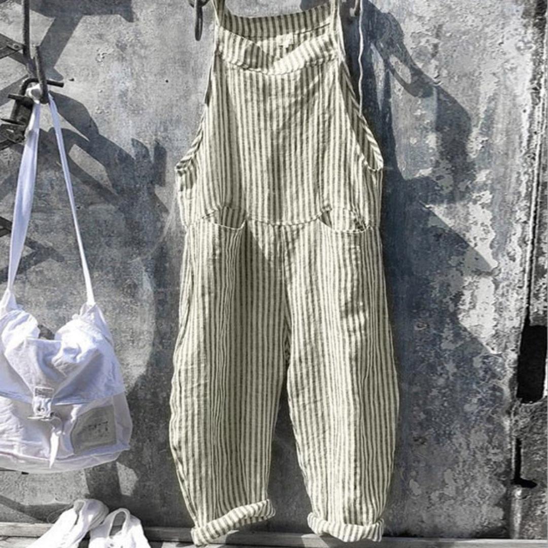 Checkered Sleeveless Jumpsuit for Women