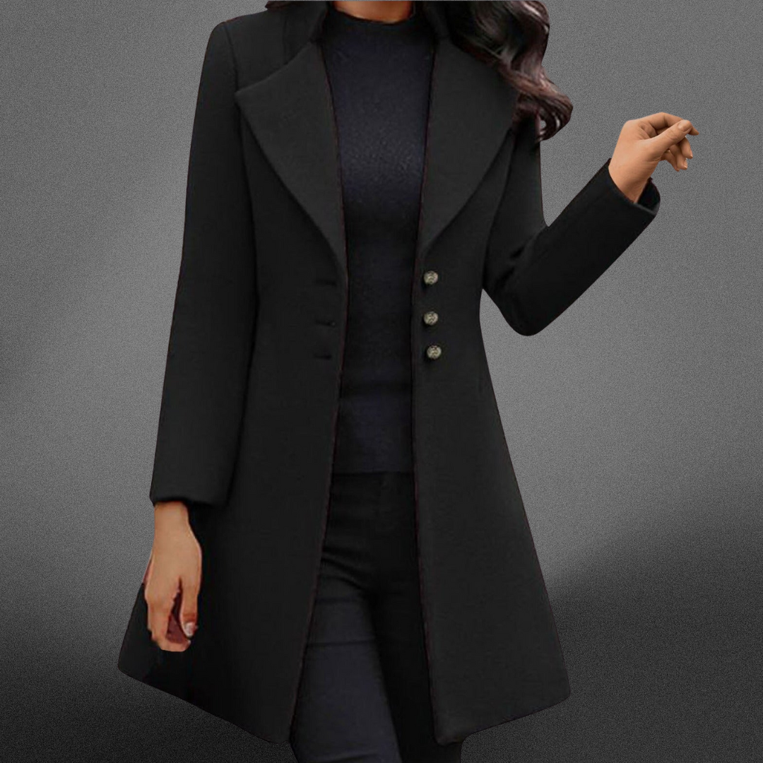 Luxurious Italian Wool Long Sleeve Coat