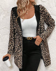 Hooded Reversible Leopard Print Coat
