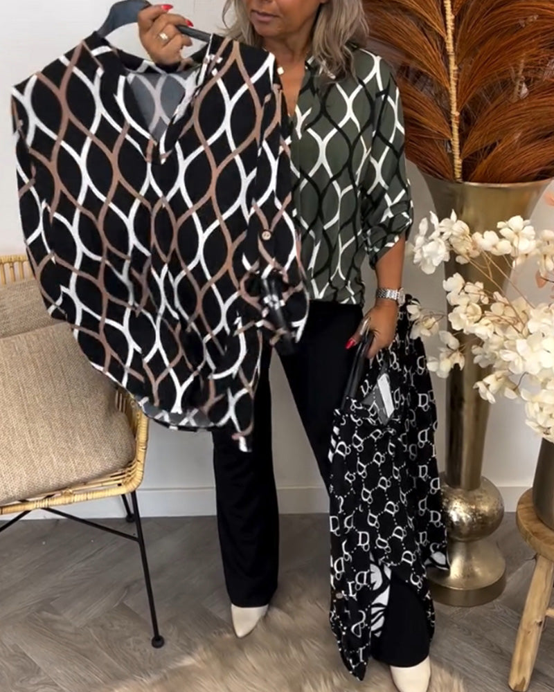 Casual Long-Sleeve Blouse
