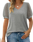 V-Neck Sleeve Belly Cover Blouse