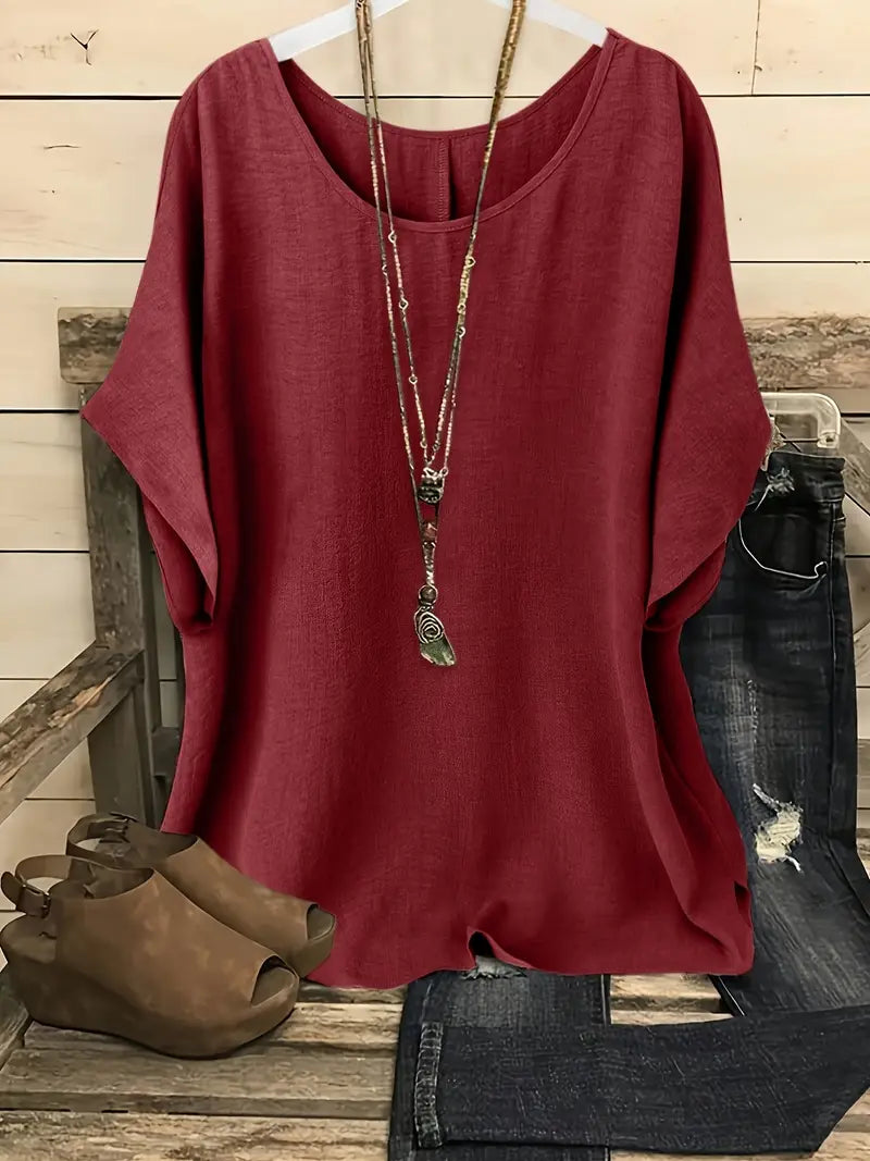 Breezy Casual Cotton Loose Blouse