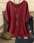 Breezy Casual Cotton Loose Blouse