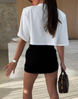 Modern Two-Piece Blazer and Shorts Outfit