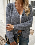Elegant Polyester Knit Cardigan for Women