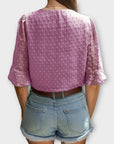 Blouse with Deep Neckline – Soft-Touch Statement Piece for Elegant Evenings or Weekend Styling
