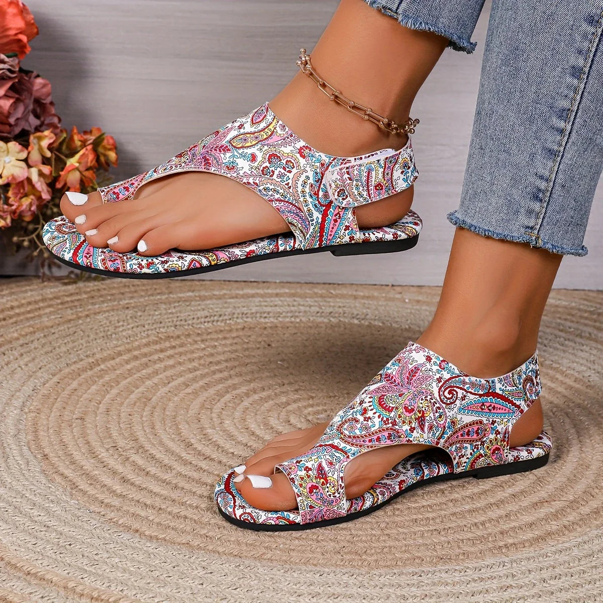 Vintage-Inspired Boho Beach Sandals