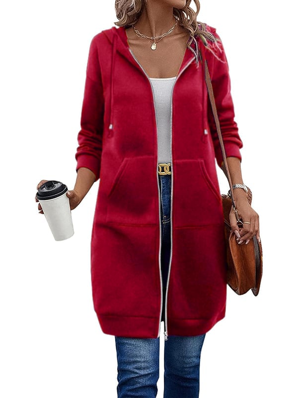 Long Sleeve Hoodie With Zip Up