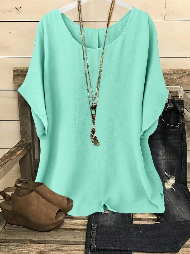 Breezy Casual Cotton Loose Blouse