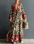 Loose Printed Vacation Dress