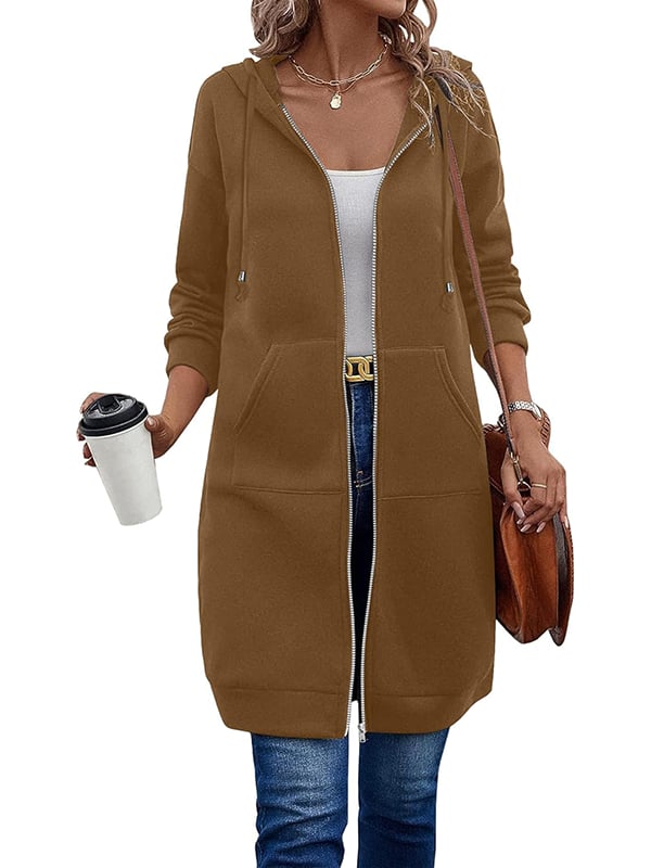 Long Sleeve Hoodie With Zip Up