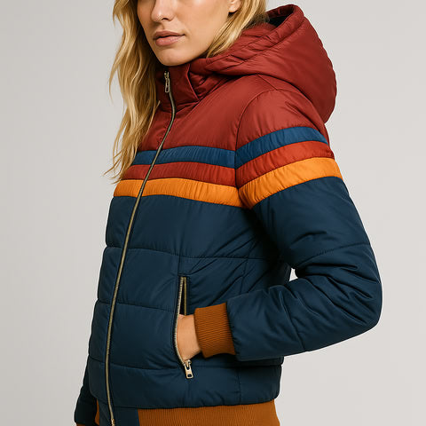 Mid-Length Puffer Jacket for Winter