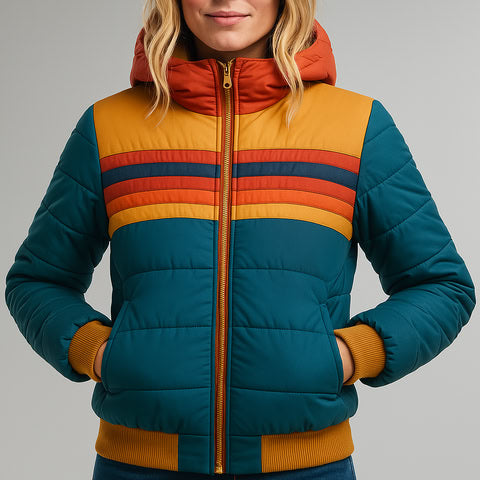 Mid-Length Puffer Jacket for Winter