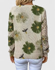 Elegant Floral Lightweight Sweater