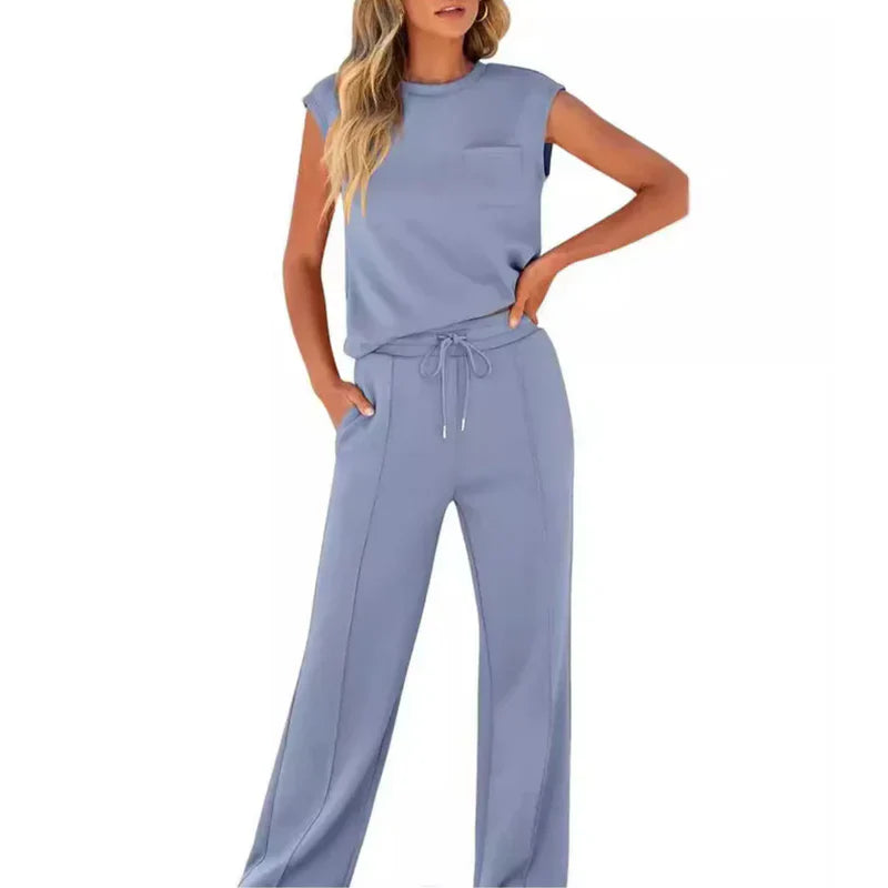 Elegant Two Piece Sleeveless Set