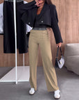 Straight-Leg Casual Pants
