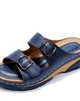 Comfort Fit Leather Sandals with Orthopedic Cushioning