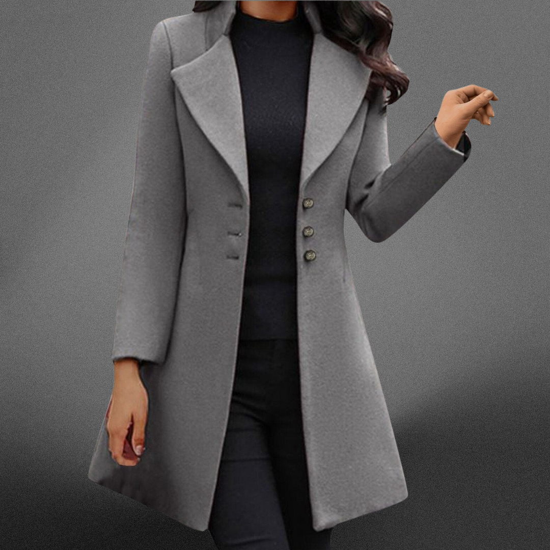 Luxurious Italian Wool Long Sleeve Coat