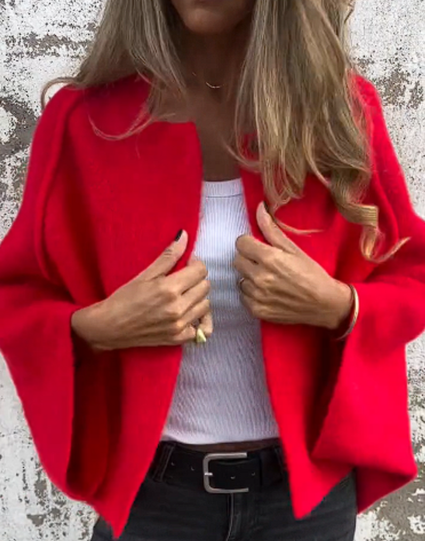 Neutral Draped Knit Top