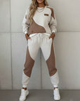 Fashionable Contrasting Sports Suit