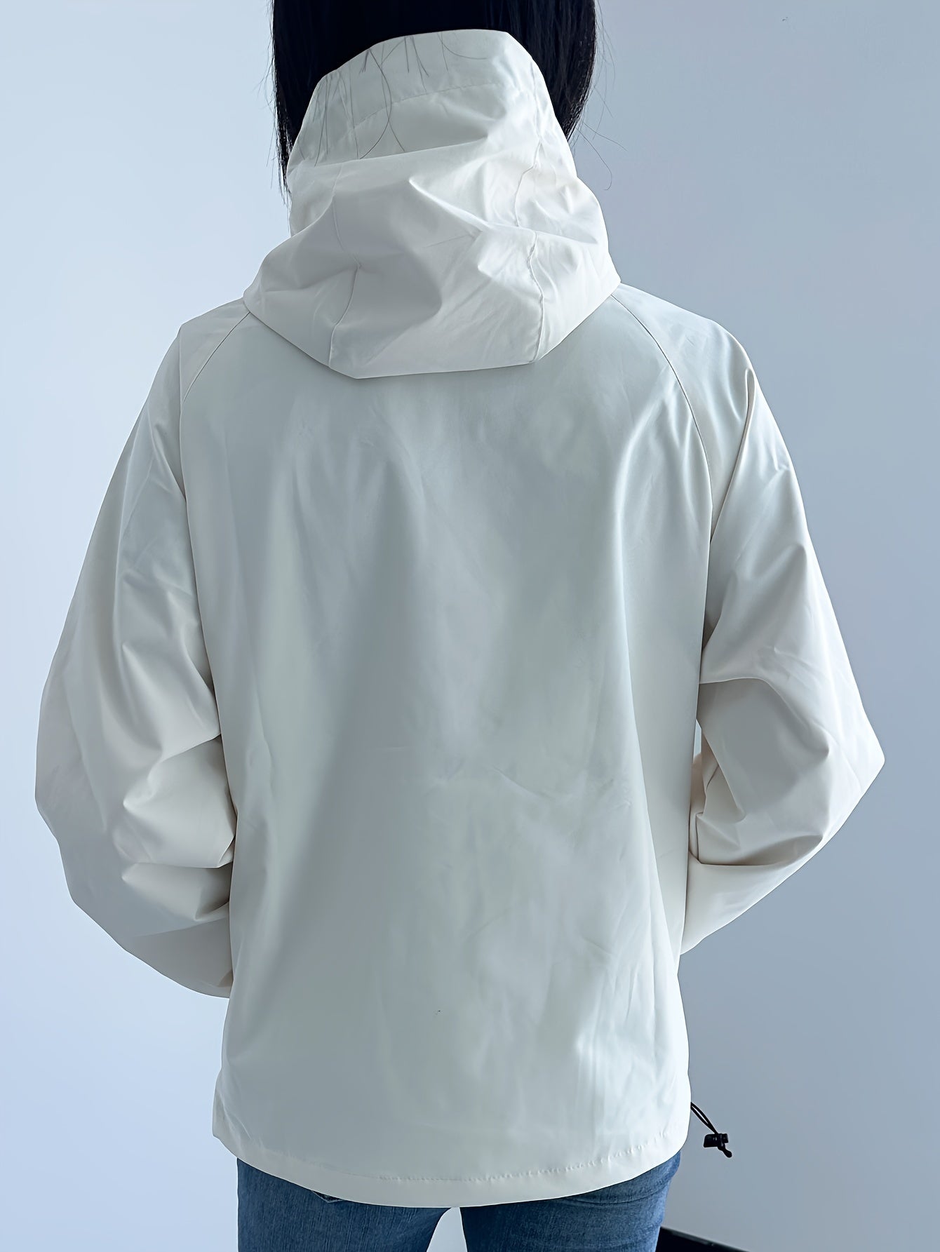 Casual Rain Jacket with Hood Women