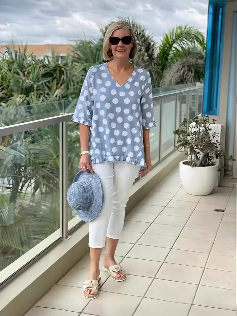 Stylish V-Neck Blouse for Women