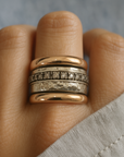Thick Vintage Ring in Gold and Silver