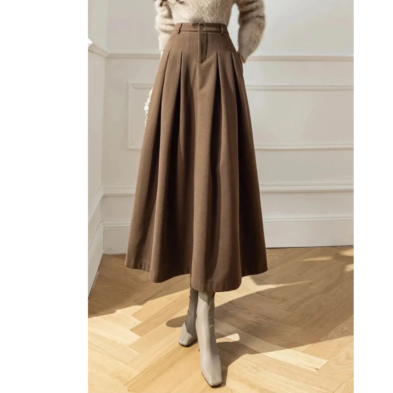 High-Waisted Pleated Skirt for Women